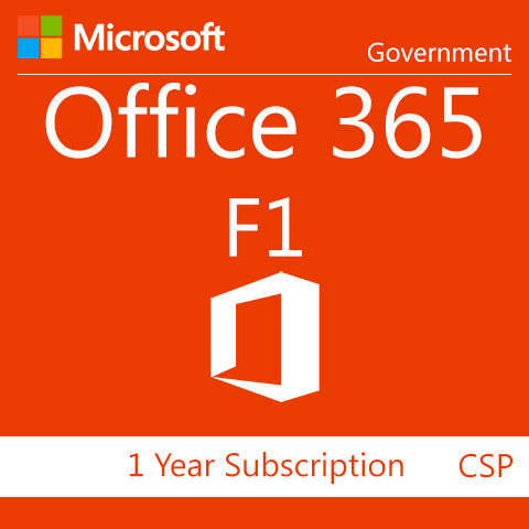 Microsoft Office 365 F1 - 1 Year Subscription - GOV